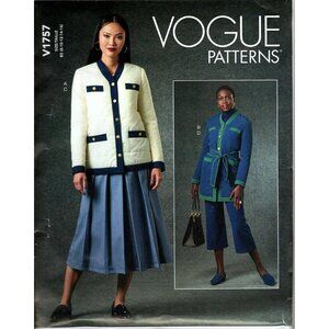 Vogue V1757 Misses 8 to 16 Jacket Pants and Skirt Uncut Sewing Pattern